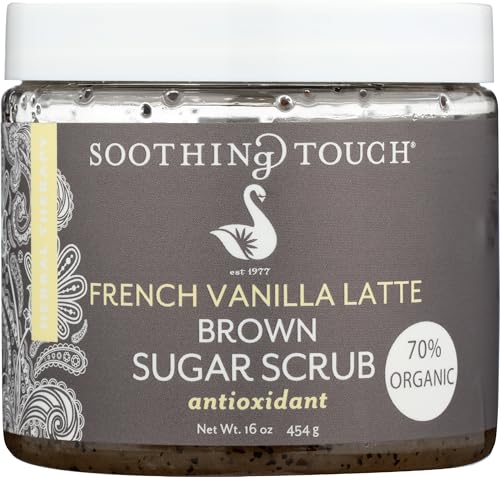 Soothing Touch, French Vanilla Latte Organic Brown Sugar Scrub, 16 oz