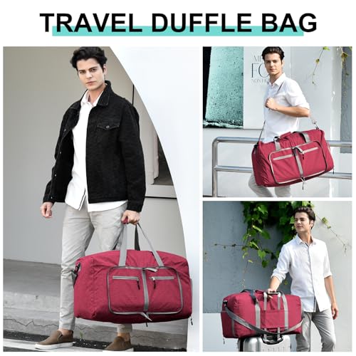 Image of Dimayar 40L Foldable Duffle Bag, Travel & Weekender, Overnight, Gym