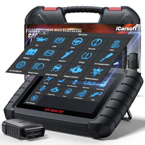 iCarsoft CR Max BT Ehanced Wireless OBD2 Scanner, All System Car Diagnostic Tool, 49 Reset+Extra 46 Service, 40000+Bidirectional Tests, ECU Coding, Battery Registration,CANFD, Auto VIN, Free Update