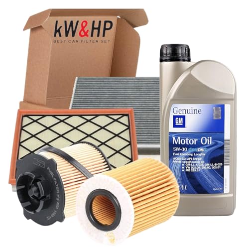 KIT TAGLIANDO 4 FILTRI + 5LT OLIO G-M 5W30 PER ASTRA MERIVA B J 1.7 CDTI 81KW 110CV DAL 2010 AL 2017