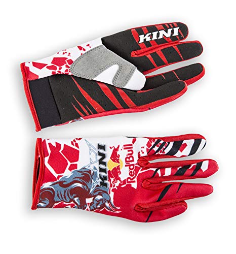 Kini Red Bull Revolution Gloves - Red/White - M – Motocross-Handschuhe...