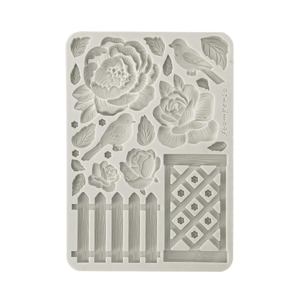 Stamperia KACMA559 Silicone Mould A5, Grey, 14.8 x 21 x 0.7 cm