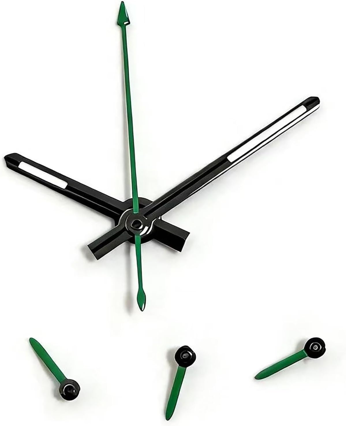 6 Hands for VK63 Movement, Green Luminous Watch Pointers, 3.8/3.8/3.8/8.5/13/13.5mm, Stable Performance, Watch Modification & Replacement Components