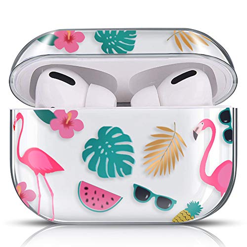 Lilycase Compatible with AirPods Pro Case with Girls Cute Clear Smooth PC Shockproof