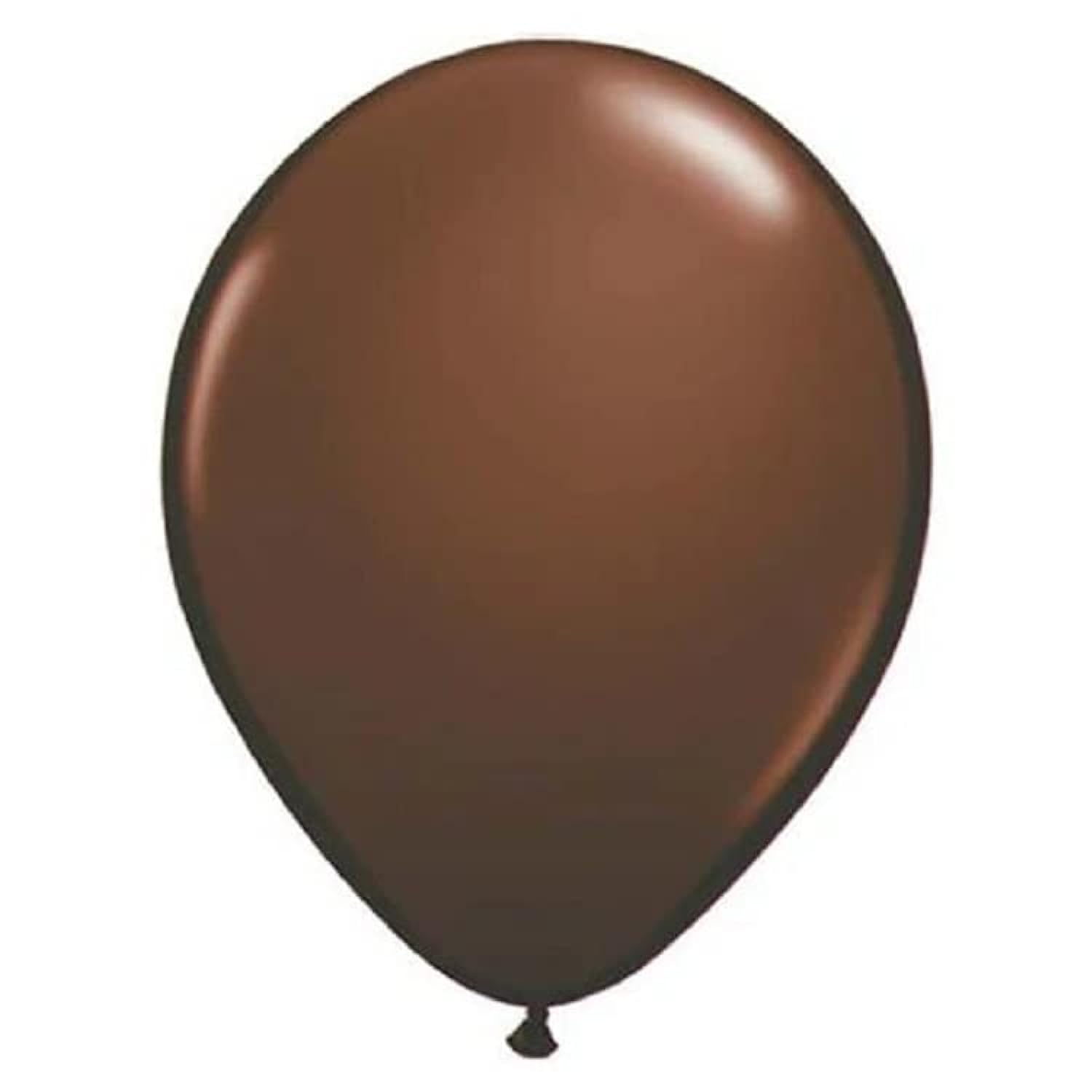 Qualatex Plain Retail Latex Balloon 6-Pieces, 11-Inch Size, Chocolate Brown