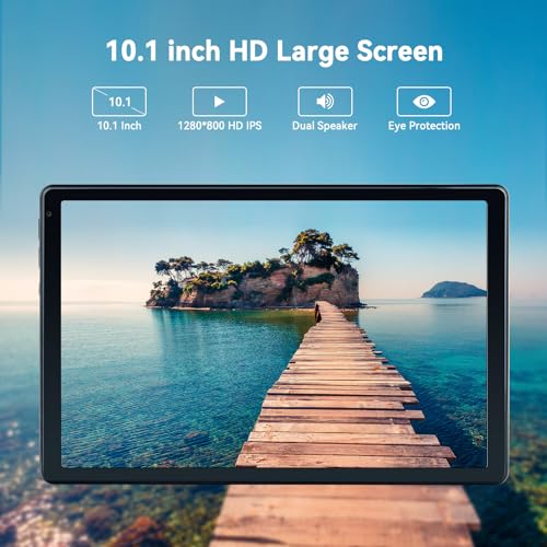 HotLight Tablet 10 Zoll, Android 13 Go Tablet PC, 8GB RAM 128GB ROM(1TB TF), Octa-Core Processori, Bluetooth5.0, 5MP + 8MP Dual-Kamera, Batteria 5000mAh, 1280x800 FHD, WiFi 6, Widevine L1 (Grau) â Bild 6