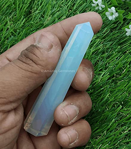 Image of Amazing Gemstone Opalite Crystal Towers ~ Natural Healing Crystal Point Obelisk for Reiki Healing and Crystal Grid (2 inch to 3 inch INCH)
