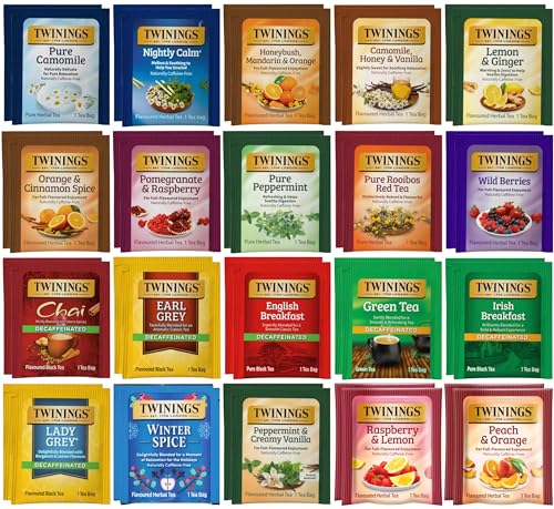 Twinings Herbal & Decaf Tea Sampler (40 Count) – Perfect Gourmet ...