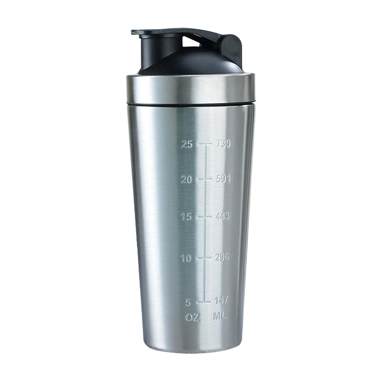 Ask Me Stainless Steel Shaker Bottles for Gym | 750 ml Blender Bottle Shaker with Ideal for Protein | 100% Leakproof For Fitness | Hiking | BPA Free Material Silver (Pack of 1) (B0D8ZLQKCH) Amazon Price History, Amazon Price Tracker