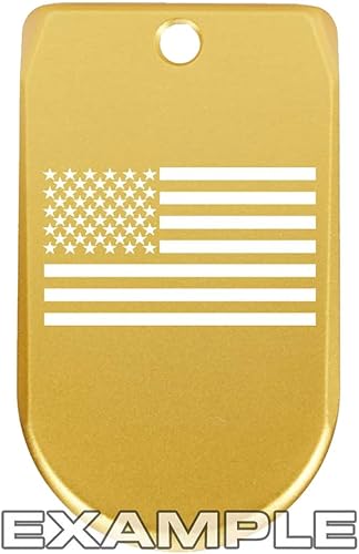 Miniatura 5 de NDZ Performance Placa base de cargador de extensión de dedos para SIG P365X P365 XL de 0.354in, aluminio anodizado grabado láser en oro, elige el