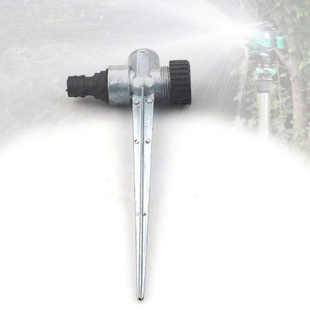 Cabeza de rociador de plástico y aleación Ajustable 0-360 Grados Riegador de riego para Suministros de riego Legal de jardín 1/2" Alloy Ground Insert All Metal 5 Piezas