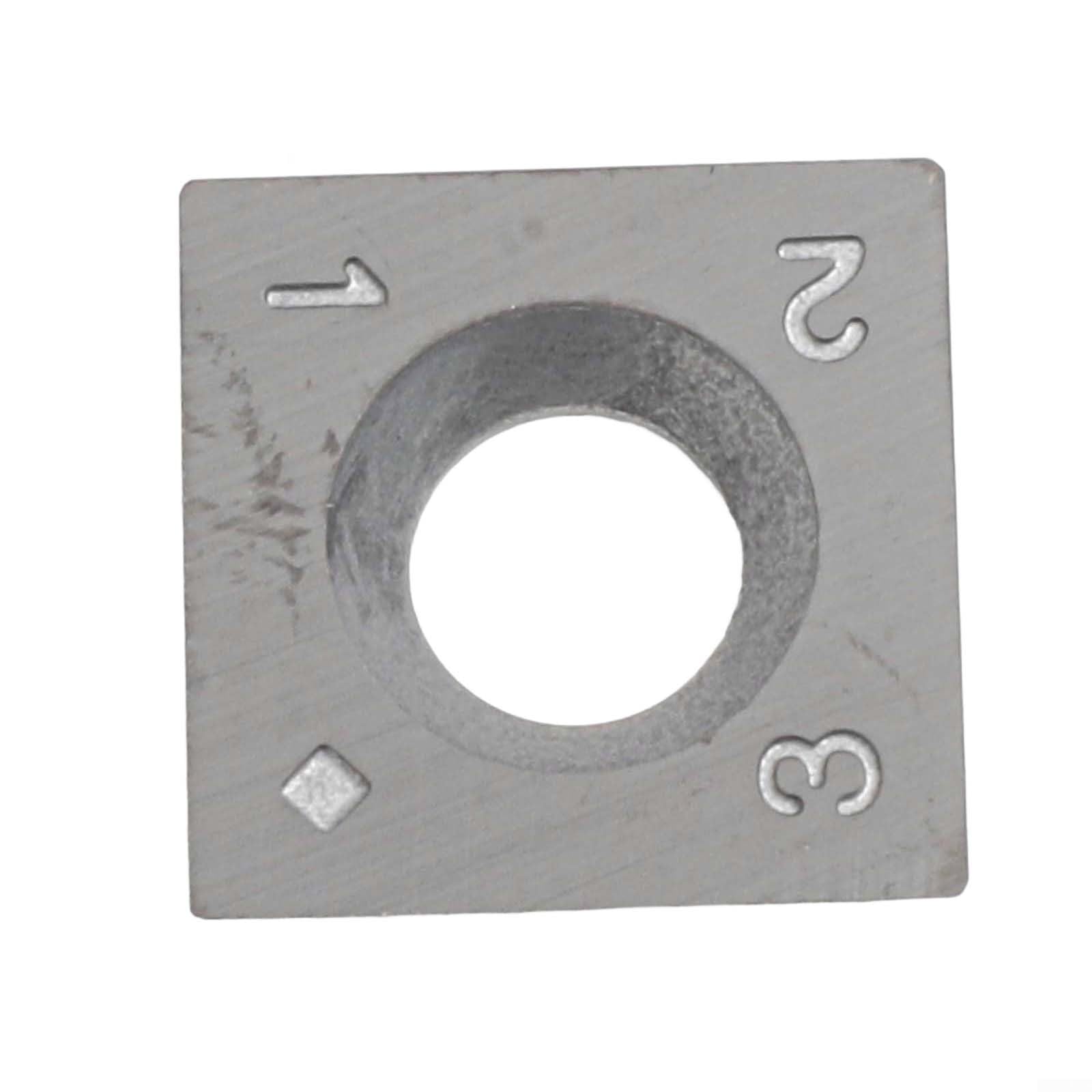 Plaquettes de coupe carrées en carbure de tungstène avec bord 4R0,5 pour tour à bois - 15 x 15 x 2,5 mm
