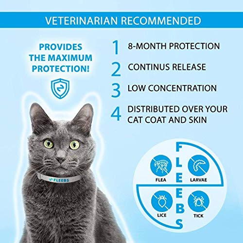 Fleebs Cat Collar 8-Month Validity Period with Nаturаl Essential Oils Adjustable Collars for Cats Kitten Collar Fits All… - Image 3