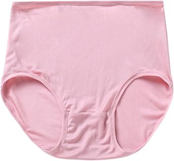 XWSM 100% Mulberry Silk Womens Briefs High Waist Stretch Underwear Thin Soft Panties Shorts Women Girls Everyday Pants, Rose