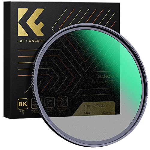 K&F Concept AU-KF01.1666 67Mm Black Diffusion 1 Filter Mist Cinematic Effects Lens Filter With 28 Multi-Layer Coated, Waterproof/Scratch Resistant Dream Effect Filter For Camera Lens cover