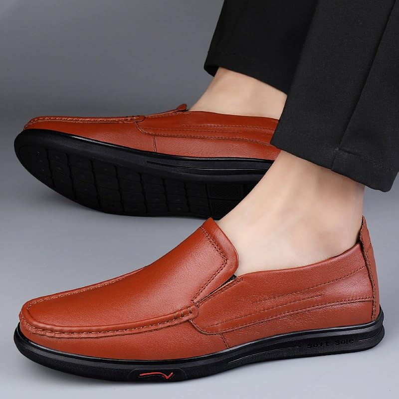 Men Formal Oxford Shoes Anti-Slip Non Slip Wedding Plain Toe Vegan Leather Prom Slip-on2