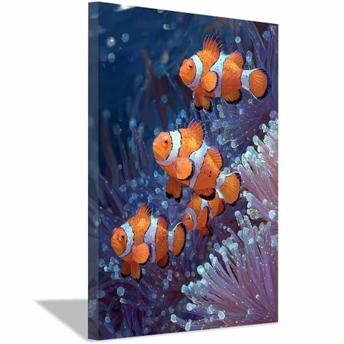 Poster ocean poisson clown orange pour eveiller la joie a la maison