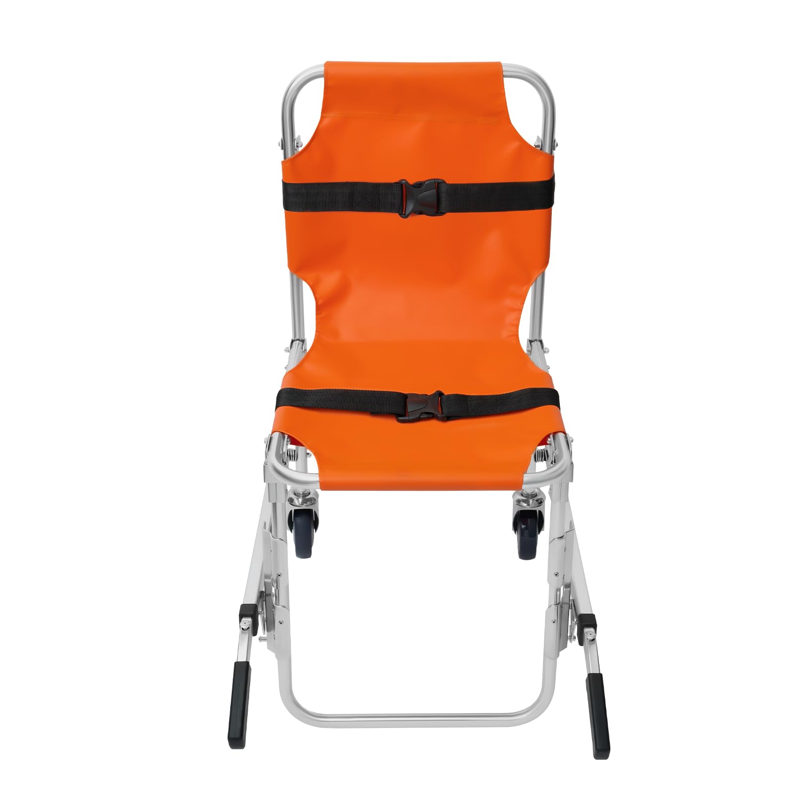 Chaise d'escalier - Charge maximale : 159 kg - Pliable - En aluminium - Avec 2 roues - Portable - Ambulance - Pompier - Évacuation - Coussin amovible - Tube en forme de U - Pour personnes âgées