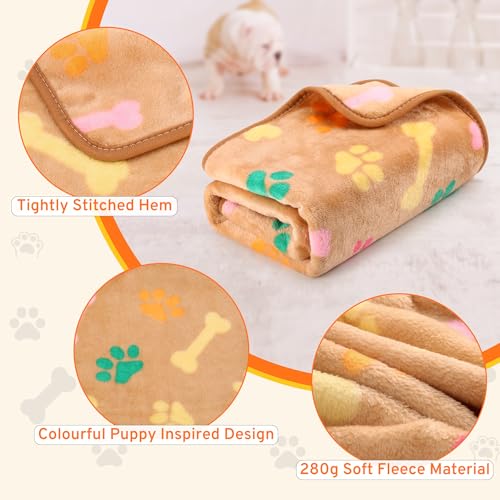 HezzLuv 3 Hundedecken, waschbare, weiche Fleece-Decken für Hunde und Katzen, atmungsaktiv, für Sofa, Betten und Autositze, 52 x 76 cm