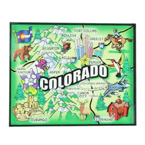 Imán acrílico Colorado State multicolor 2.25 x 3 pulgadas miniatura 1