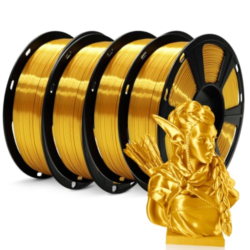 Image of GIANTARM Silk 3D Printer Filament 1.75mm Metallic Gold PLA 4kg