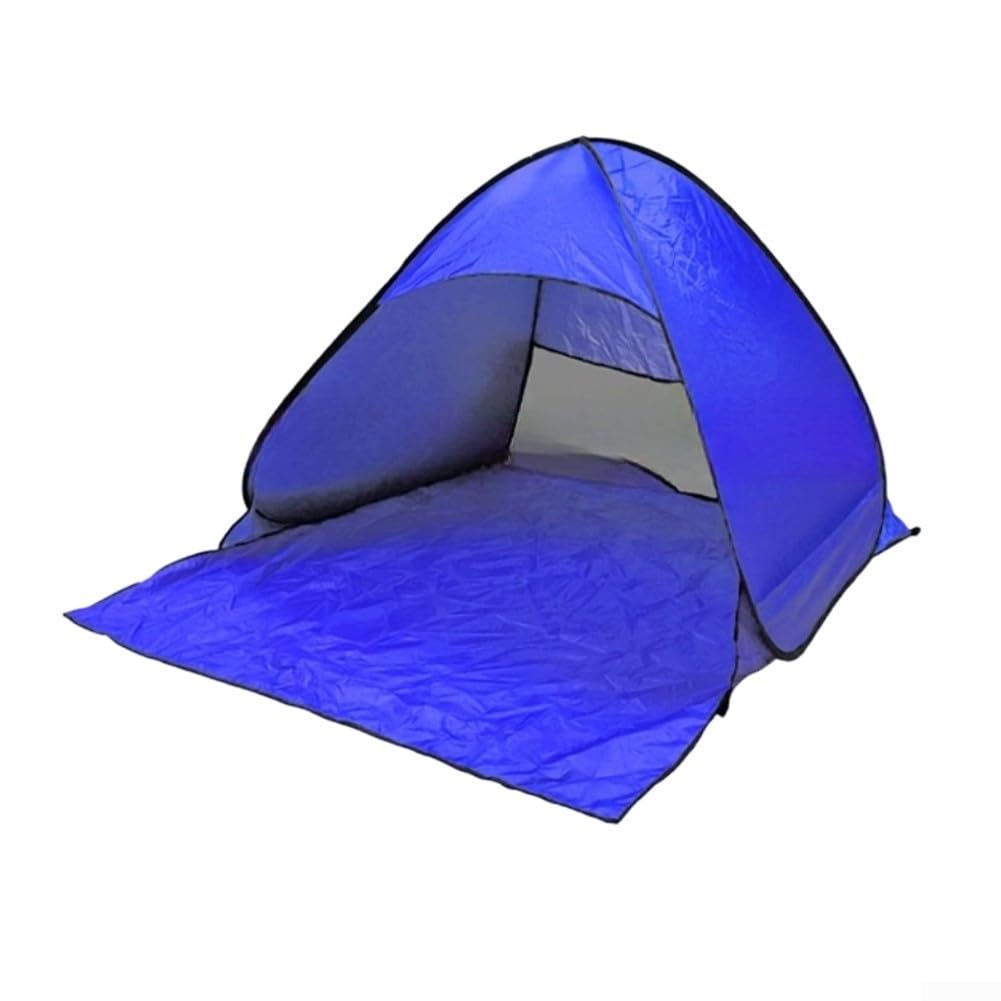 TDCuizent Lightweight Up Beach Tent Automatic Quick Opening Sun Shelter UV Protection Portable Camping Canopy for Adventures Hiking Fishing Blue Green Orange(Sapphire Blue)
