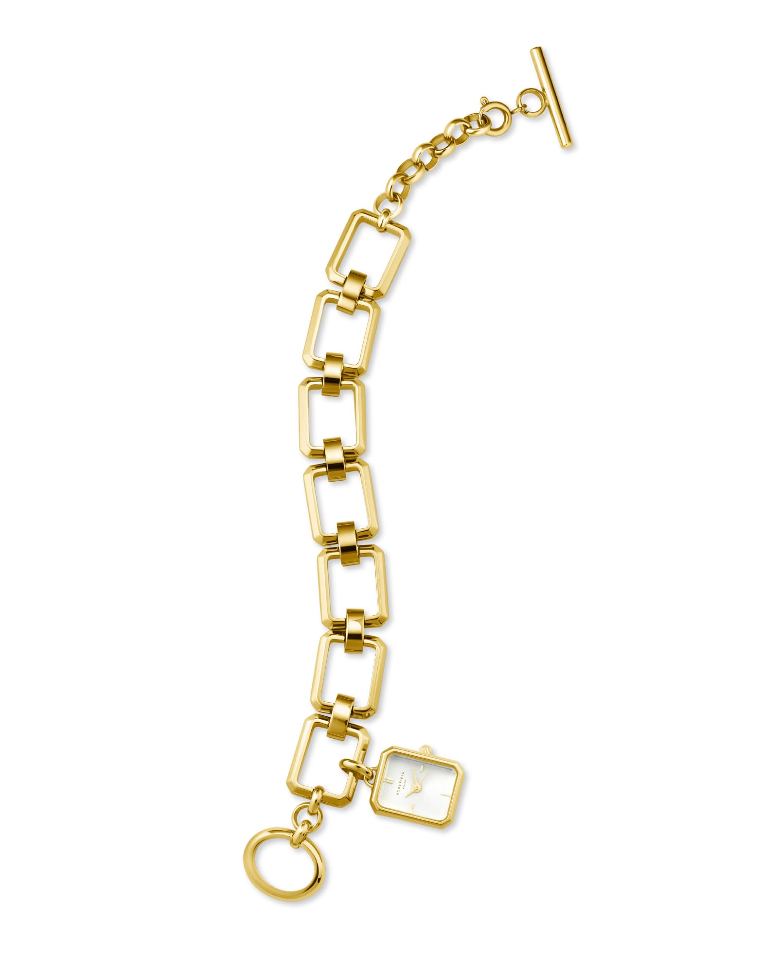 Rosefield Studio Damen-Armbanduhr 23K Vergoldetes Stahlarmband 15x18.5mm