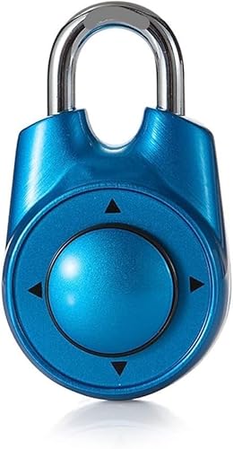 Combination Locker PadlockOne Directional Combination Padlock Speed Dial Set-Your-Own for Locker Or Storage Box at School Or Gym (Color : Blue)