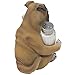Boxer Puppy Dog Glass Salt and Pepper Shaker Set with Decorative Display Stand Holder Figurine for Country Cottage Kitchen Décor Spice Racks or Table Centerpieces As Canine Gifts for Pet Lovers
