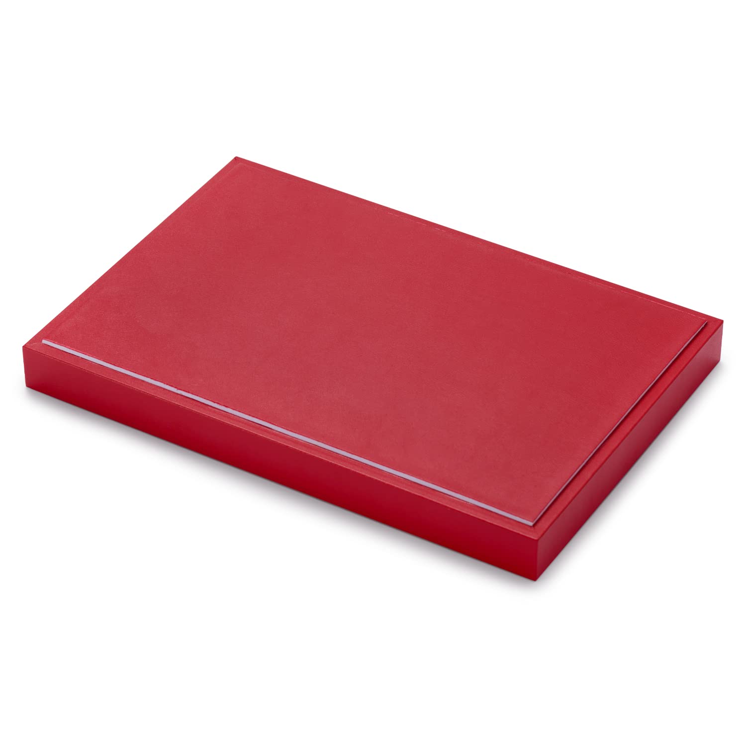 Oirlv Magnifique plateau à bijoux en cuir rouge empilable pour présentation de bijoux