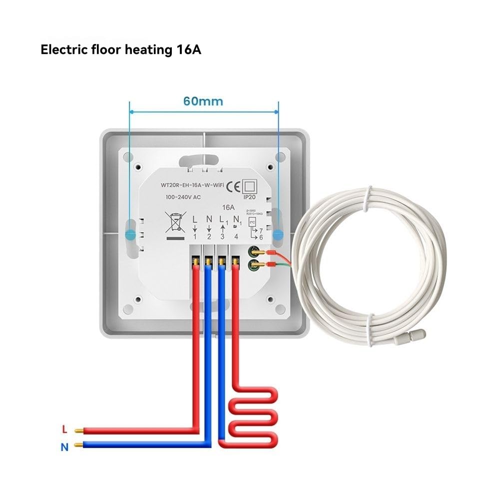 Tuya WiFi Scaldabagno Elettrico Controllore di Temperatura Termostato Intelligente con Manopola per Caldaia Acqua/Gas 3A