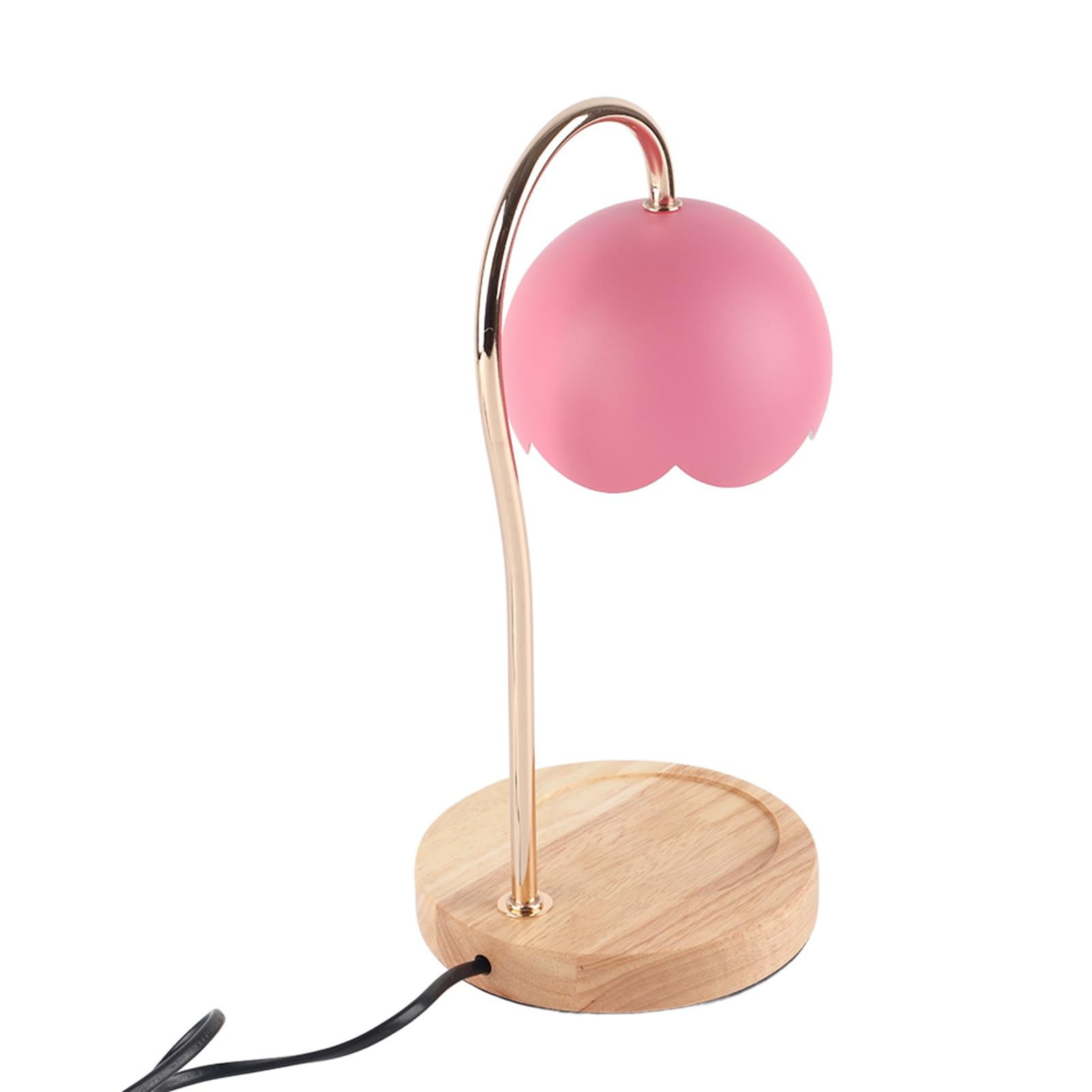 Lampe Chauffe-bougie, Dimmable No Flame Candle Melting Metal Candle Warmer Lantern for Yankee Candle Large Jar (Rose)