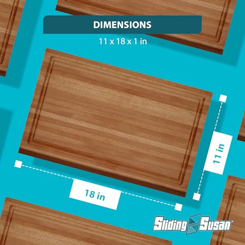 Tabla de cortar de madera sólida 11"x18" miniatura 5