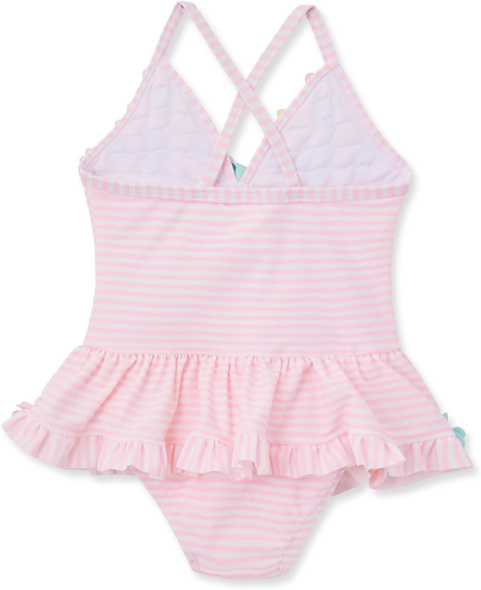 Little Me Baby-Girls Little Girls' UPF 50+ Sun Protection One Piece Swimsuit