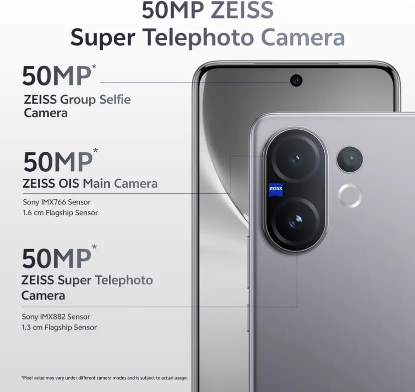 Image of vivo V60 5G (Mist Grey, 8GB RAM, 128GB Storage)