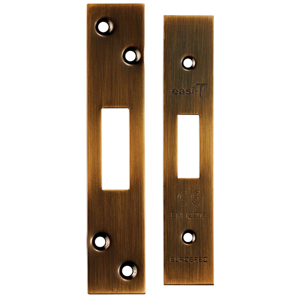 Forend Strike And Fixing Pack Suitable For Deadlocks Antique Brass 5056492567182