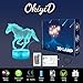 OkiyiD Horse Gifts for Girls, 3D Illusion Lamp, 3D Horse Night Light with 16 Colors Remote and Touch Control, Horses Decor for Kids Room, Girls Birthday Gifts