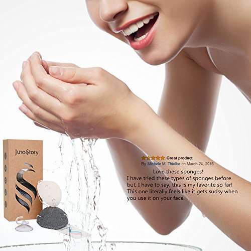 Buy Juno Story Konjac Sponge2 PackActivated Bamboo Charcoal Facial