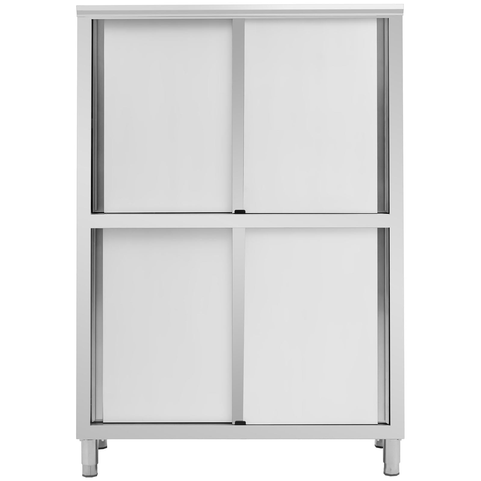 Royal Catering RCAT-120/50-C - Armadietto per stoviglie in acciaio INOX, 1200 x 500 x 1800 mm, 4 ripiani fino a 200 kg, in acciaio INOX