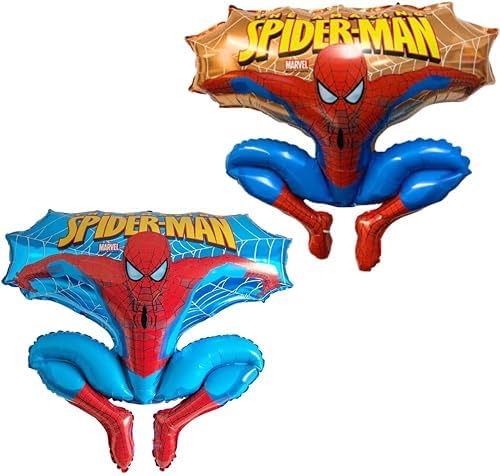 Toyland® 2 x 31 Inch Spider Man Jumping Shaped Character Foil Balloons - Kids Party Balloons (One Of Each) image 4