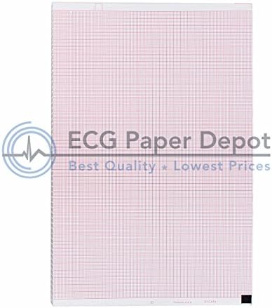 ECG Paper 210MM X 140MM X 350 Sheets (Works for Nihon KOHDEN PA9100Z,9130K) (10)