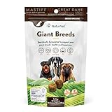 NaturVet Giant Breeds Supplement- for Joint Support, Digestion, Skin, Coat Care- Dog Multivitamins with Minerals, Omega-3, PlaqueOff- Wheat-Free Vitamins for Dogs- Giant Breeds- 50 Soft Chews