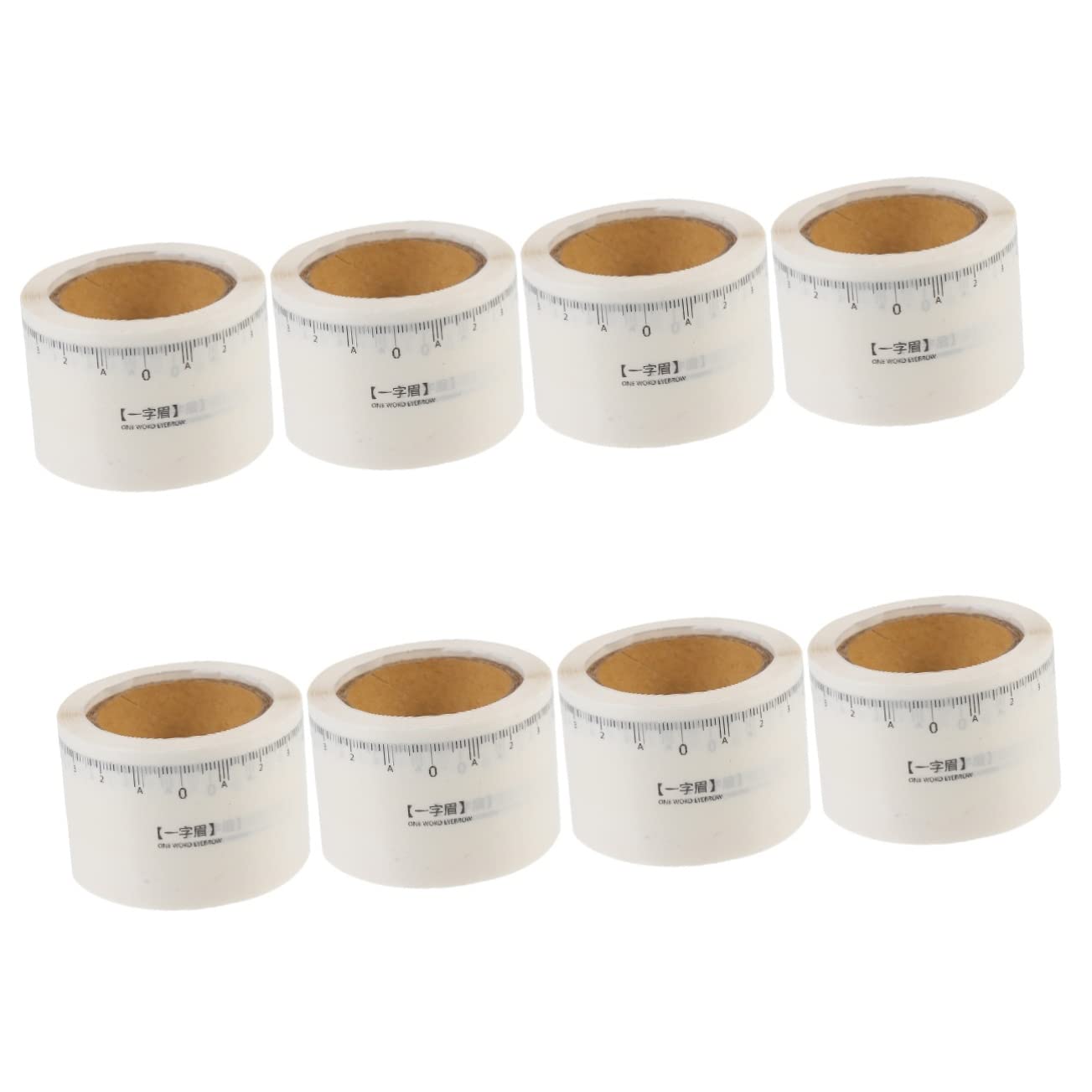Beaupretty 8 Rollos Regla Del Tatuaje De La Ceja Kit De Maquillaje Kits De Maquillaje Guía De Regla De Cejas Medidor De Cejas Herramienta De Dibujo Desechable Pegatinas Mujer