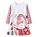 EnJoCho Toddler Girl Dress Long Sleeve Cotton Casual Playwear Basic Tunic Outfit Dresses Winter Christmas Clothes1-6 Years (White-01#, 4-5 Years)