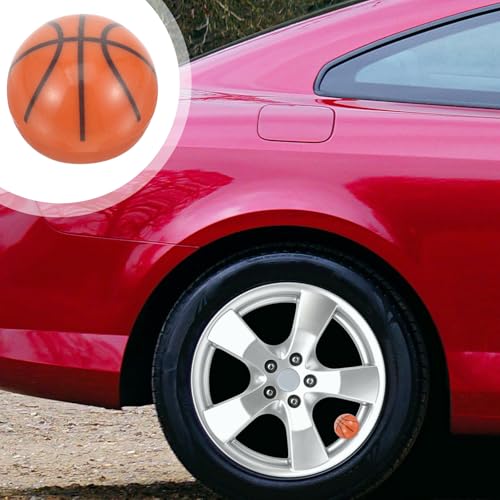 5 Pcs Tapas de Válvula de Bici con Forma de Balón de Baloncesto miniatura 3