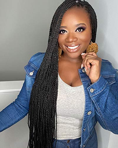 Senegalese Twist Crochet Hair Extensions - Ombre Blonde 32 Inch 8 Packs Pre-twisted Synthetic Crochet Braids Pre Looped Crotchet Hair Synthetic Braiding Hair(32 Inch,T27)