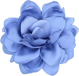 Large Satin Fabric Flower Brooches Pins for Women Chiffon Camellia Brooch Hair Clip Handmade Fabric Floral Hairpin Lapel Pin Wedding Banquet Daily Wear Accessories Outfits Dresses Scarves Accessories