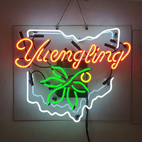 Yuengling Real Glass Beer Bar Pub Store Party Room Wall Window Display Neon Signs 19x15