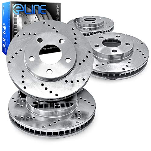 For 1998-1999 GMC, Chevrolet Jimmy, Blazer Front Rear R1 Concepts eLine Drilled Brake Rotors Kit