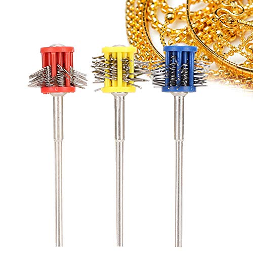 Image of Metal Polishing Brush, Durable Metal Texturing Brush - 3-Piece Wire Brush Polishing Set for Sanding and Rust Cleaning on Metal Surface